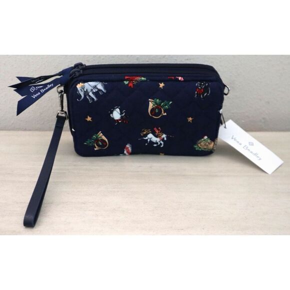 Vera Bradley 28455-15378 Snow Globe Motifs Navy RFID All In One Crossbody - Picture 5 of 16